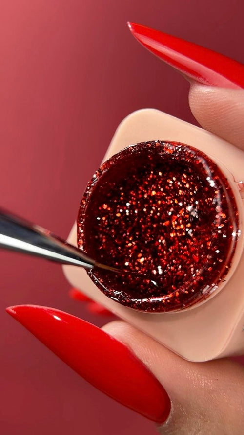 Art Glitter, gel pailleté rouge, 5 ml