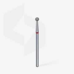 Embout diamant « boule », rouge, diamètre de la tête 3.5 mm - Staleks Pro