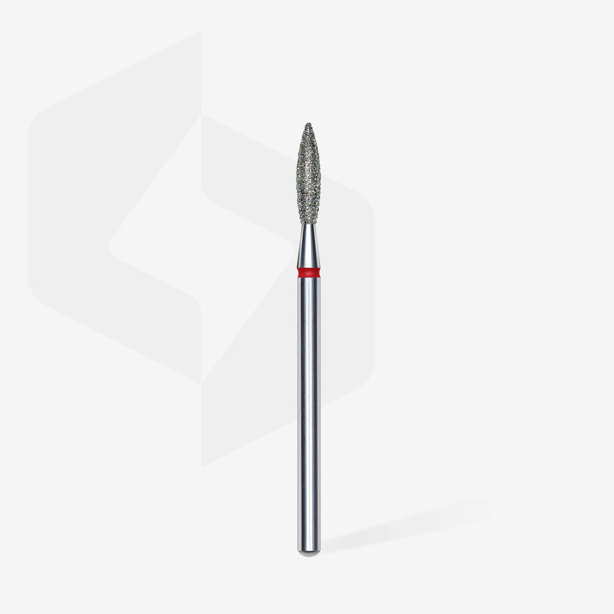 Flamme diamant « flamme », rouge, diamètre tête 2.3 mm, partie active 10 mm - Staleks Pro
