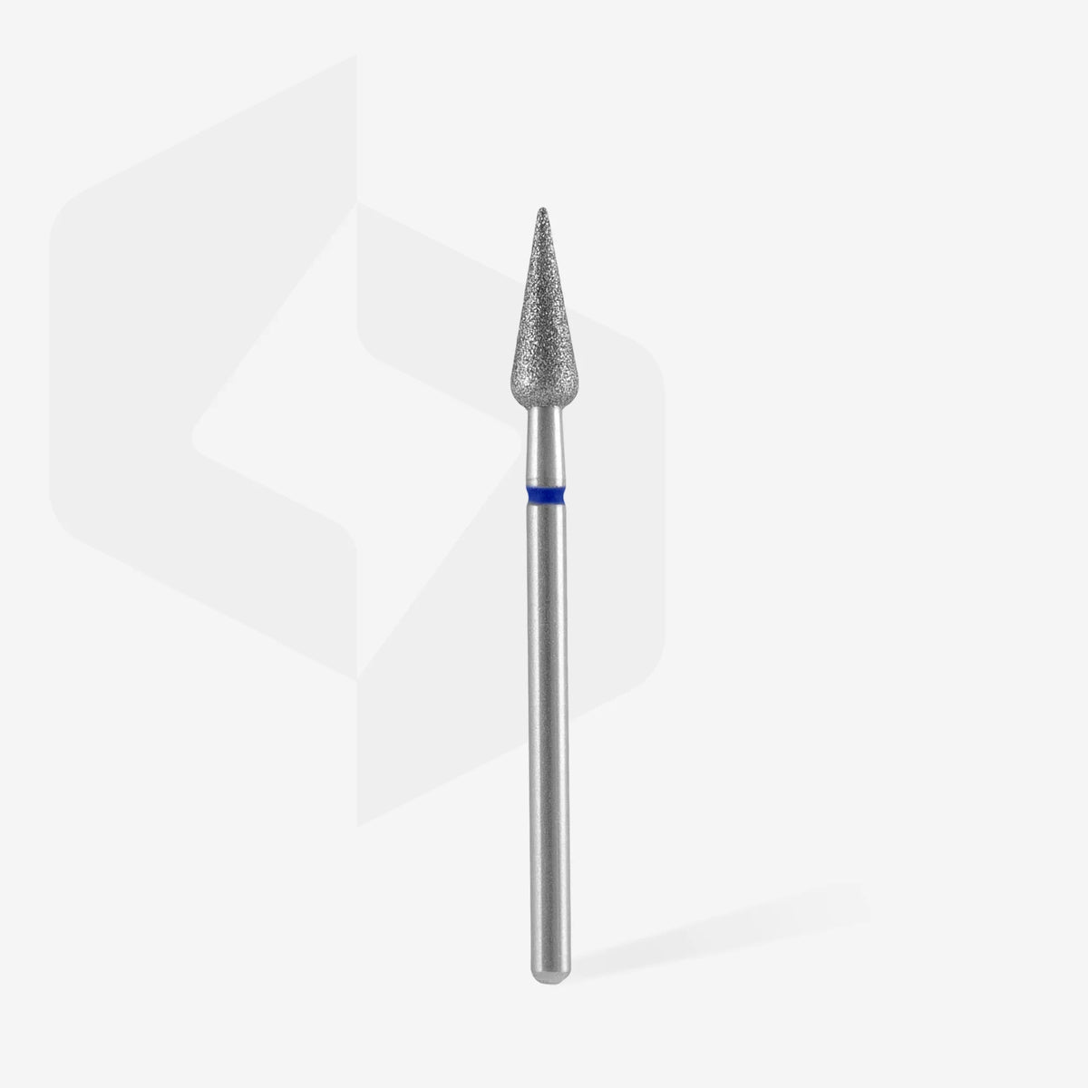 Embout diamant, « poire pointue », bleu, diamètre 4 mm, partie active 12 mm - Staleks Pro
