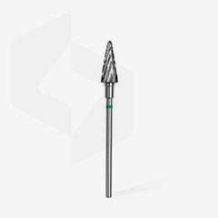 Embout en carbure, «cône» vert, diamètre 6 mm, partie active 14 mm -Staleks Pro