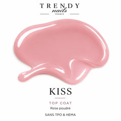 Kiss Top Coat | Top Coat Rose Poudré Sans Résidu – 10ml